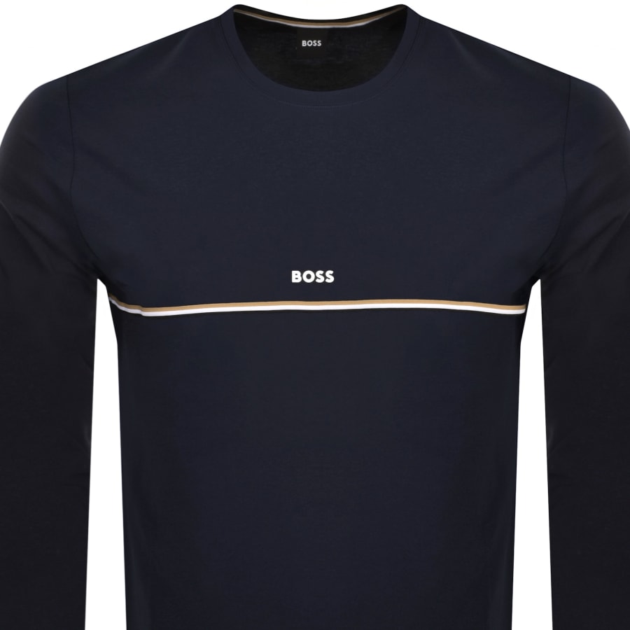 Tシャツ・カットソー BOSS Men T-shirt Navy 50491179 404 BOSS Unique Long Sleeve T Shirt Navy | Mainline Menswear